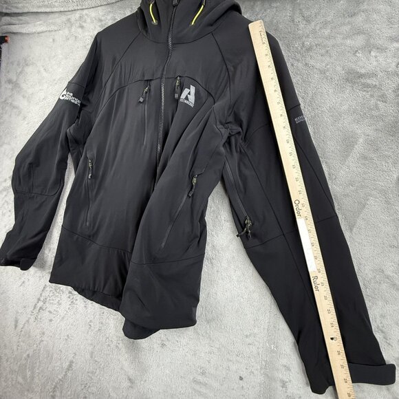Eddie Bauer First Ascent Jacket Men Large Black Hooded Softshell Ski Hiking Coat - Picture 10 of 16